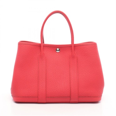 HERMES Garden party TPM Tote hand Bag T Negonda leather Bougainvillier Used SHW