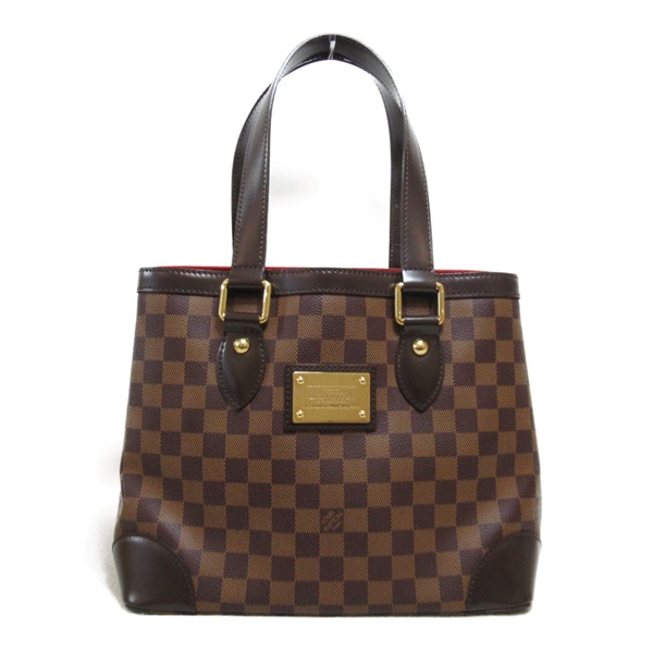 LOUIS VUITTON Hampstead PM Shoulder Tote Bag N51205 Damier Ebene Used Brown