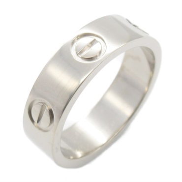 CARTIER Love Ring 18KWG White Gold Used unisex US size 5.75 #51