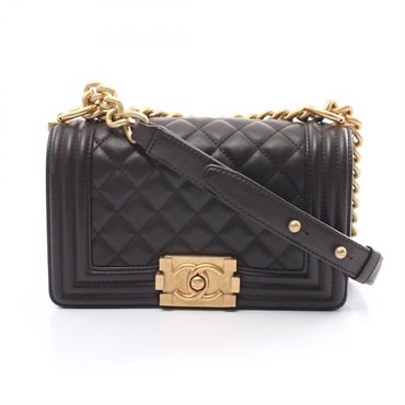 CHANEL Boy Chanel Matelasse chain Shoulder crossbody Bag A57085 leather BN GHW
