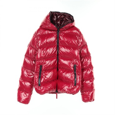 DUVETICA Down jacket coat Nylon Pink hoodie Used Women size 44