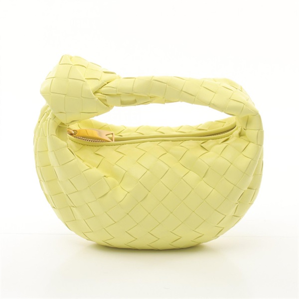 BOTTEGA VENETA mini jodie Hand bag Intrecciato 651876 leather Yellow Used