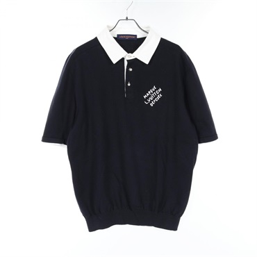 LOUIS VUITTON Polo shirt Tops RM242MM cotton Navy White Used Women size XL