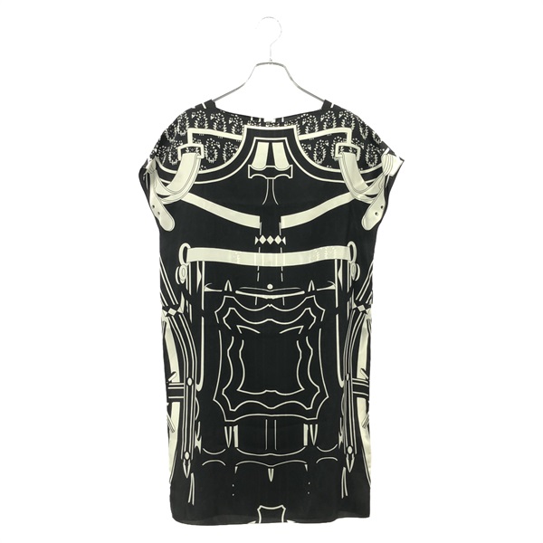 HERMES Dress silk Black Used Women size 34