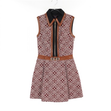 LOUIS VUITTON SINCE 1854 Monogram jacquard Dress #34 FKDR35ZFK cotton Bordeaux