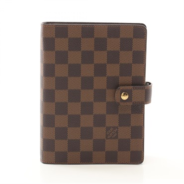 LOUIS VUITTON Agenda MM Notebook cover R20240 Damier canvas Ebene Used Women LV