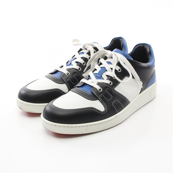HERMES Clos de Cell sneakers leather White Black Blue White Used mens size 42