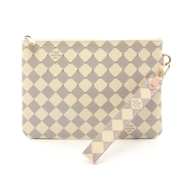 LOUIS VUITTON city pochette business clutch bag N60253 Damier Azur Rose valerine