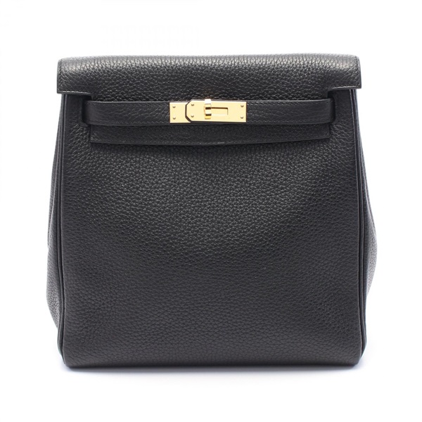 HERMES Kelly a dos PM Rucksack Backpack D Togo leather black GHW