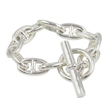 HERMES Chaine d'Ancre GM Bracelet 11 links 14.5cm H101672B Silver925