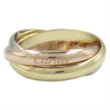 CARTIER Trinity Ring 18KYG 18KPG 18KWG Three gold used US size 6.5 unisex #63