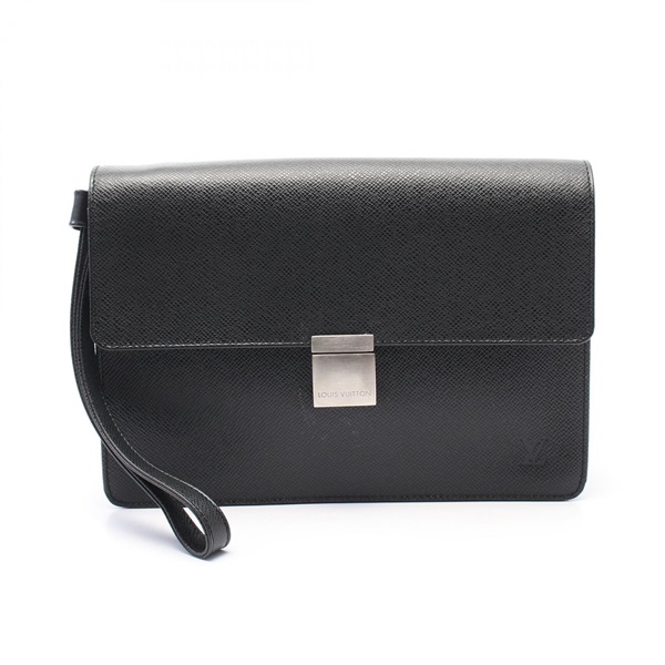 LOUIS VUITTON Selenga business clutch bag M30782 Taiga leather Ardoise Used mens