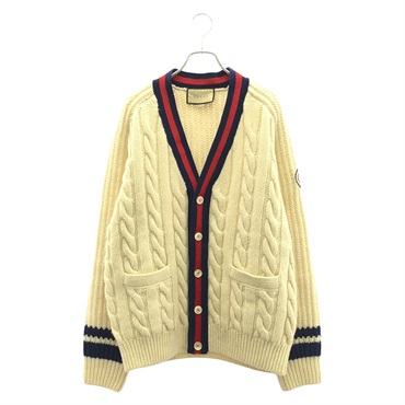 GUCCI cardigan Knitwear long sleeve wool White Used Women #S