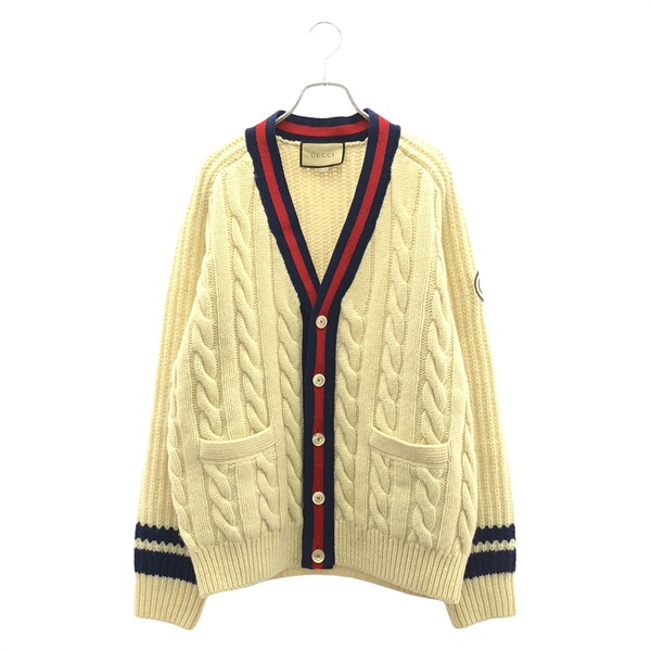 GUCCI cardigan Knitwear long sleeve wool White Used Women #S