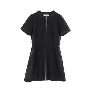 GUCCI Dress #40 mini short sleeves 697441 Rayon silk Black Used