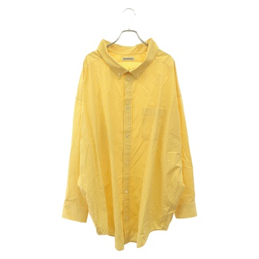 BALENCIAGA Cocoon Swing Long Sleeve Shirt 622050 Cotton Yellow #32 Used Women