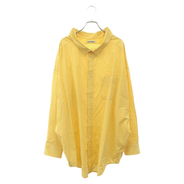 BALENCIAGA Cocoon Swing Long Sleeve Shirt 622050 Cotton Yellow #32 Used Women