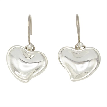 TIFFANY＆CO Full heart Pierced earrings Silver925 Used women
