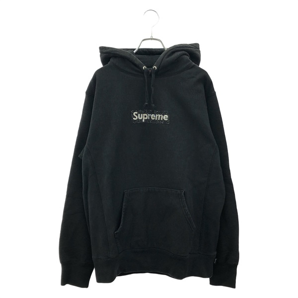 Supreme Hoodie sweatshirt pullover #M cotton Black Used mens