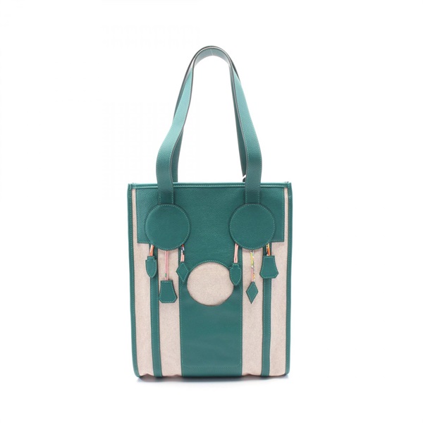 HERMES Petite H Dream Catcher Tote shoulder Bag Toile H Evercolor Vert vertigo
