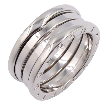 BVLGARI B-zero1 3 bands Ring 18KWG White Gold Used unisex US size 7.25 #55