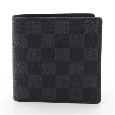 LOUIS VUITTON Portefeuille Marco Bi-fold wallet N62664 Damier graphite black LV