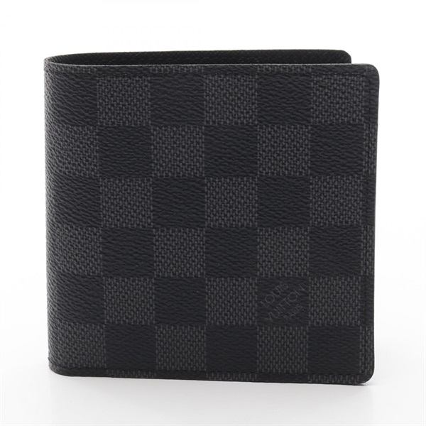 LOUIS VUITTON Portefeuille Marco Bi-fold wallet N62664 Damier graphite black LV