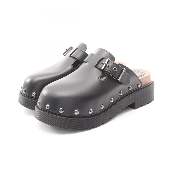 Christian Dior Diorquake Clog Sabot Sandals MD0222 leather Black Used Women #38