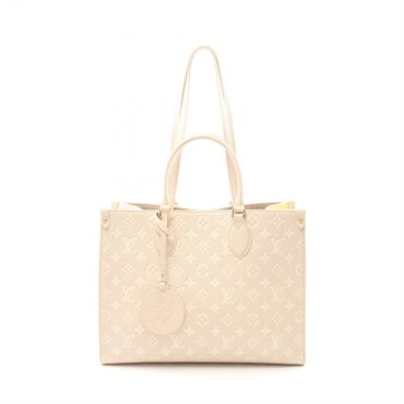 LOUIS VUITTON On the Go MM Shoulder Handbag M46128 Monogram empreinte Pink used