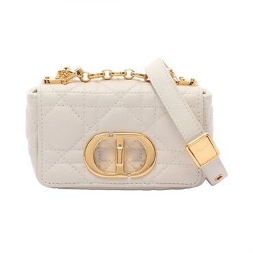 Dior 30 MONTAIGNE Chain Shoulder Bag crossbody leather White Used Women CD GHW
