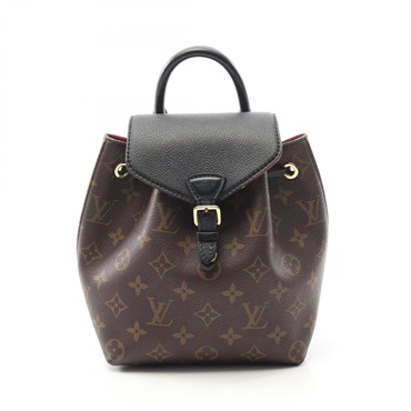 LOUIS VUITTON Montsouris NM BB Rucksack Backpack M45516 Monogram Noir Used Women