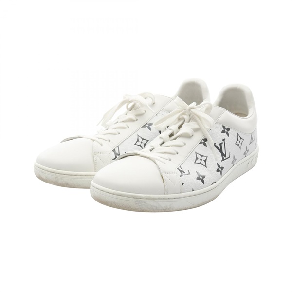 LOUIS VUITTON Luxembourg line sneakers MS1210 leather White Used mens size 10