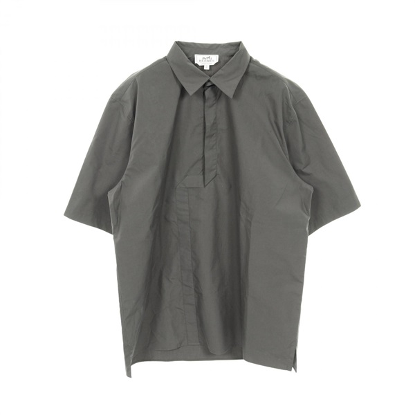 HERMES Other tops Halfsleeve shirts cotton Gray Used mens size 41