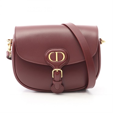 Christian Dior BOBBY Medium Crossbody Shoulder Bag M9319UMOL leather Bordeaux