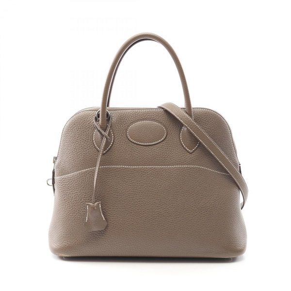 HERMES Bolide31 Shoulder Handbag Clemence leather Etoupe Grey Used Women Y SHW