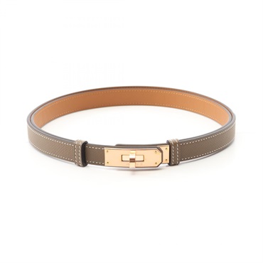HERMES Kelly belt Epsom leather Beige Used Women GHW W