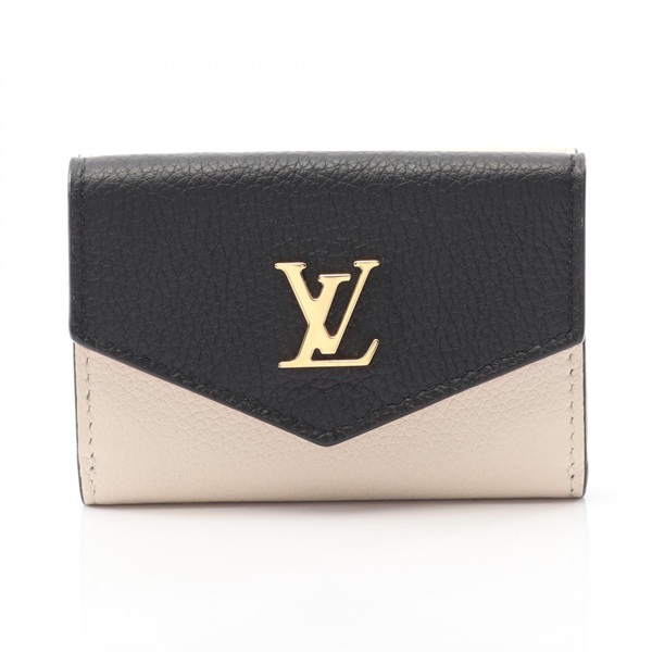 LOUIS VUITTON Portefeuille Rock Mini Tri-fold wallet purse M80984 leather Black