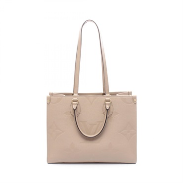 LOUIS VUITTON OntheGo MM Shoulder Tote Bag M45607 Monogram empreinte leather LV
