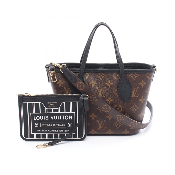 LOUIS VUITTON Neverfull Inside Out BB Shoulder Tote Bag M12099 Monogram Canvas