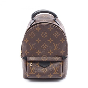 LOUIS VUITTON Palm Springs Backpack Mini M44873 Monogram canvas Brown Black Used