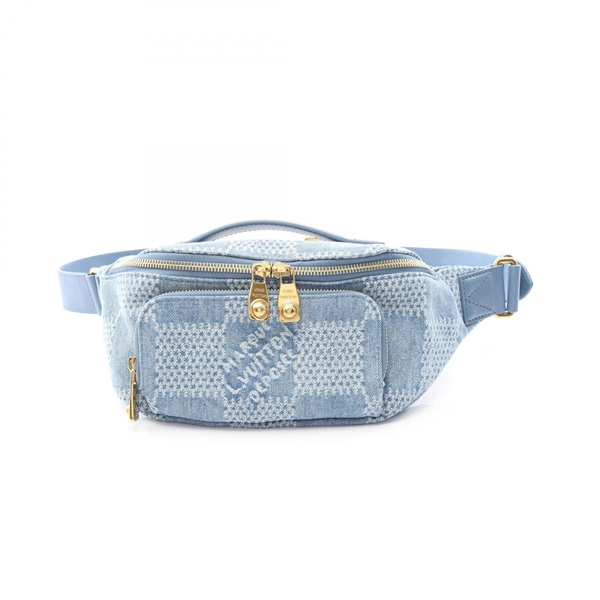 LOUIS VUITTON Rush Bum Waist bag N00205 Damier denim Blue Used mens crossbody