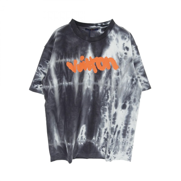 LOUIS VUITTON Inside-out tie-dye T-shirt HNY87W cotton Gray mens #XXL