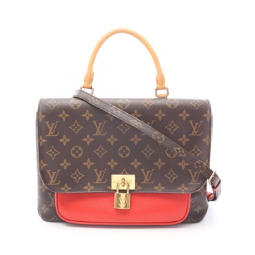 LOUIS VUITTON Marignan Shoulder Handbag M44286 Monogram Coquelicot Used Women LV