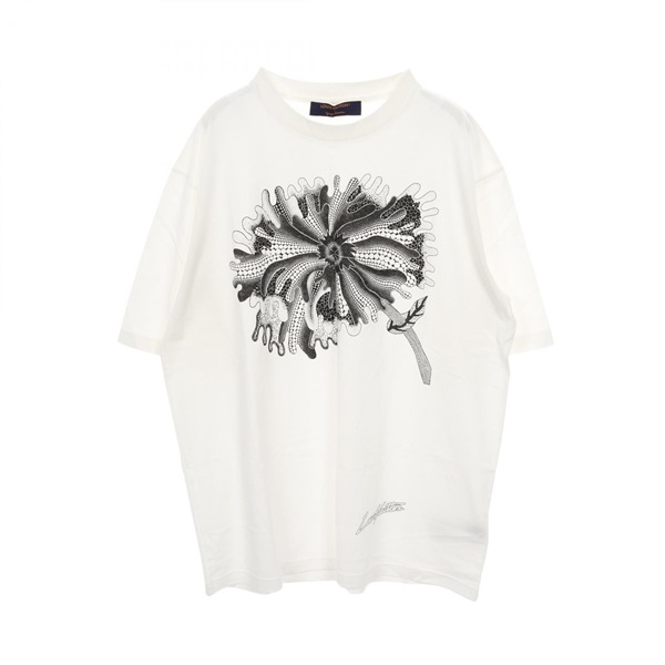 LOUIS VUITTON yayoi kusama Psychedelic Flower T-shirt XXL size cotton White BK