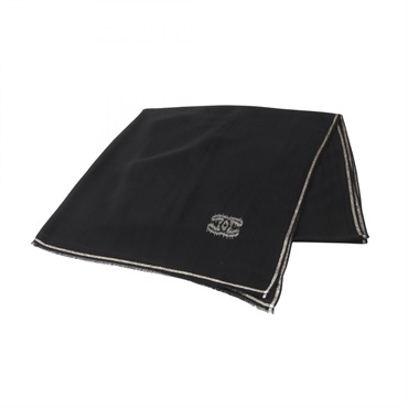 CHANEL COCO Mark Stole wrap cashmere Black Gold Used Women