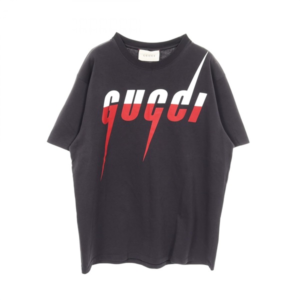 GUCCI blade T-shirt L size short sleeves cotton Black Used mens