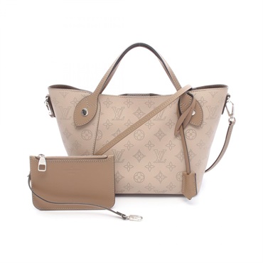 LOUIS VUITTON Hina PM crossbody Handbag M54351 Mahina leather Beige Galet Used