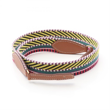 HERMES Bandouliere Single Cavale Shoulder strap Evercolor leather canvas Used