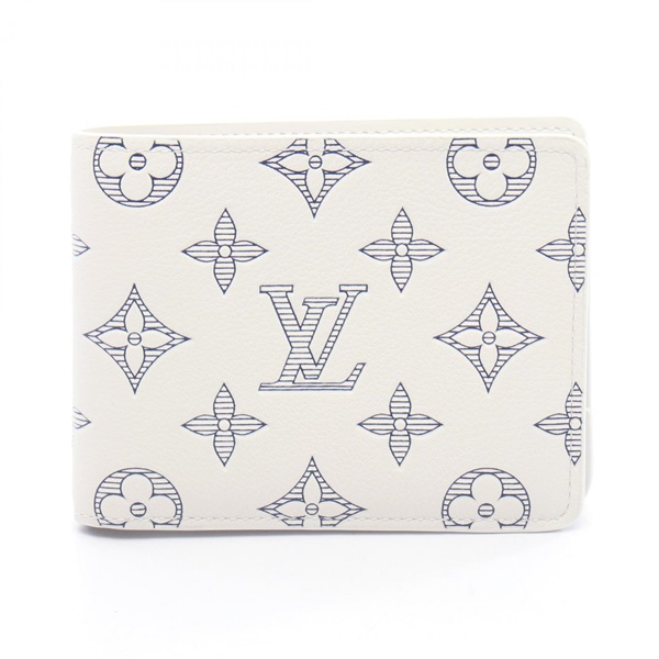 LOUIS VUITTON Portefeuille Multiple Bi-fold wallet M83380 Monogram Shadow White