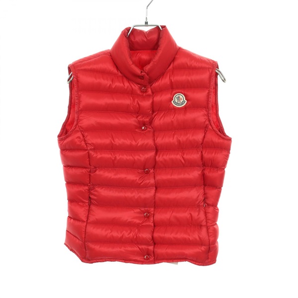 MONCLER LIANE Down vest sleeveless jacket tops 4832105 Nylon Red Used Women #0